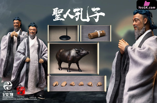 1/12 Sage Series Confucius The Teacher Riding A Water Buffalo Eastward Edition Sr001B Action Figure