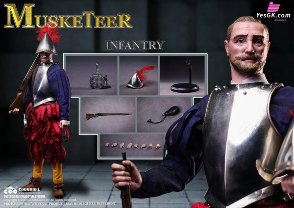 1/6 SE138 & SE139 SERIES OF EMPIRES - SPANISH CONQUISTADOR MUSKETEER SERGEANT (Licensed) Action Figure - COOMODEL