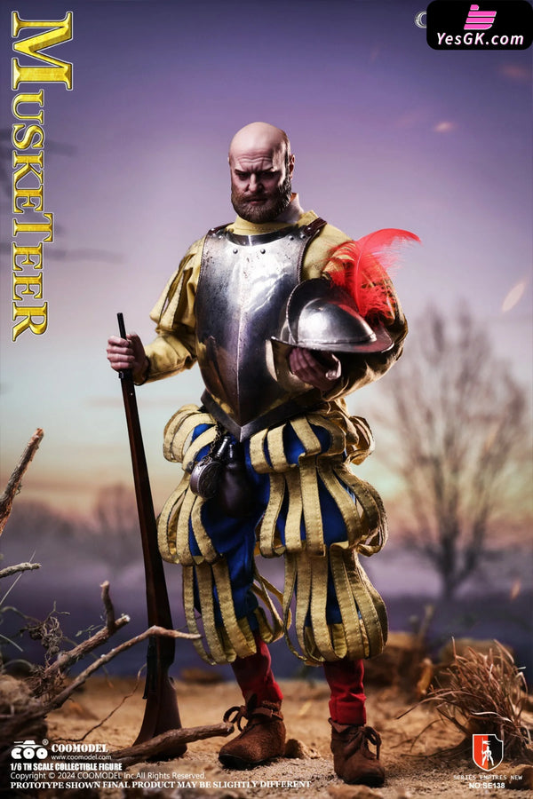 1/6 SE138 & SE139 SERIES OF EMPIRES - SPANISH CONQUISTADOR MUSKETEER SERGEANT (Licensed) Action Figure - COOMODEL
