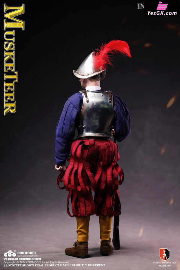 1/6 SE138 & SE139 SERIES OF EMPIRES - SPANISH CONQUISTADOR MUSKETEER SERGEANT (Licensed) Action Figure - COOMODEL