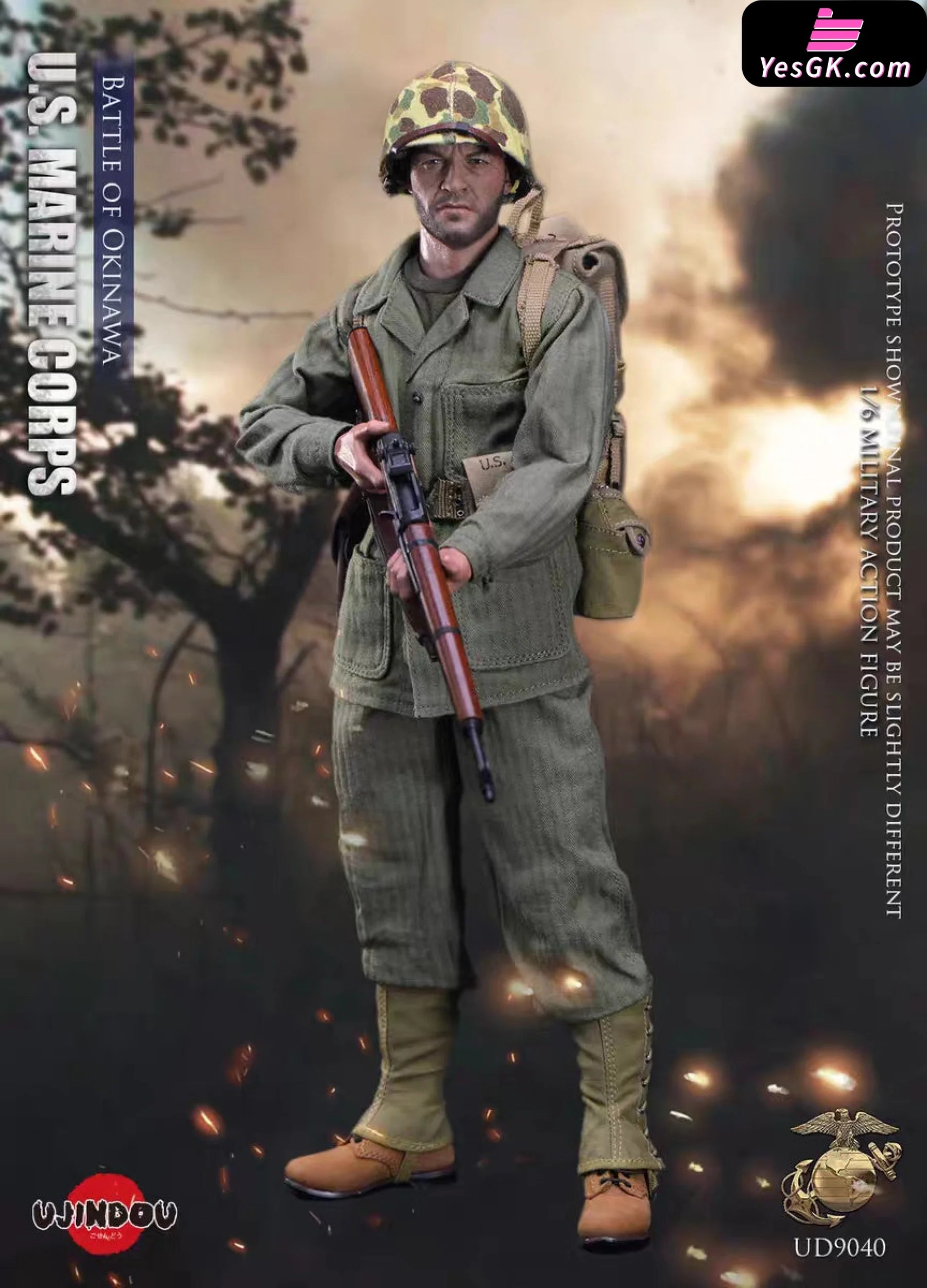 USMC フィギュア UJINDOU US Marine Corps Battle of Okinawa UD9040