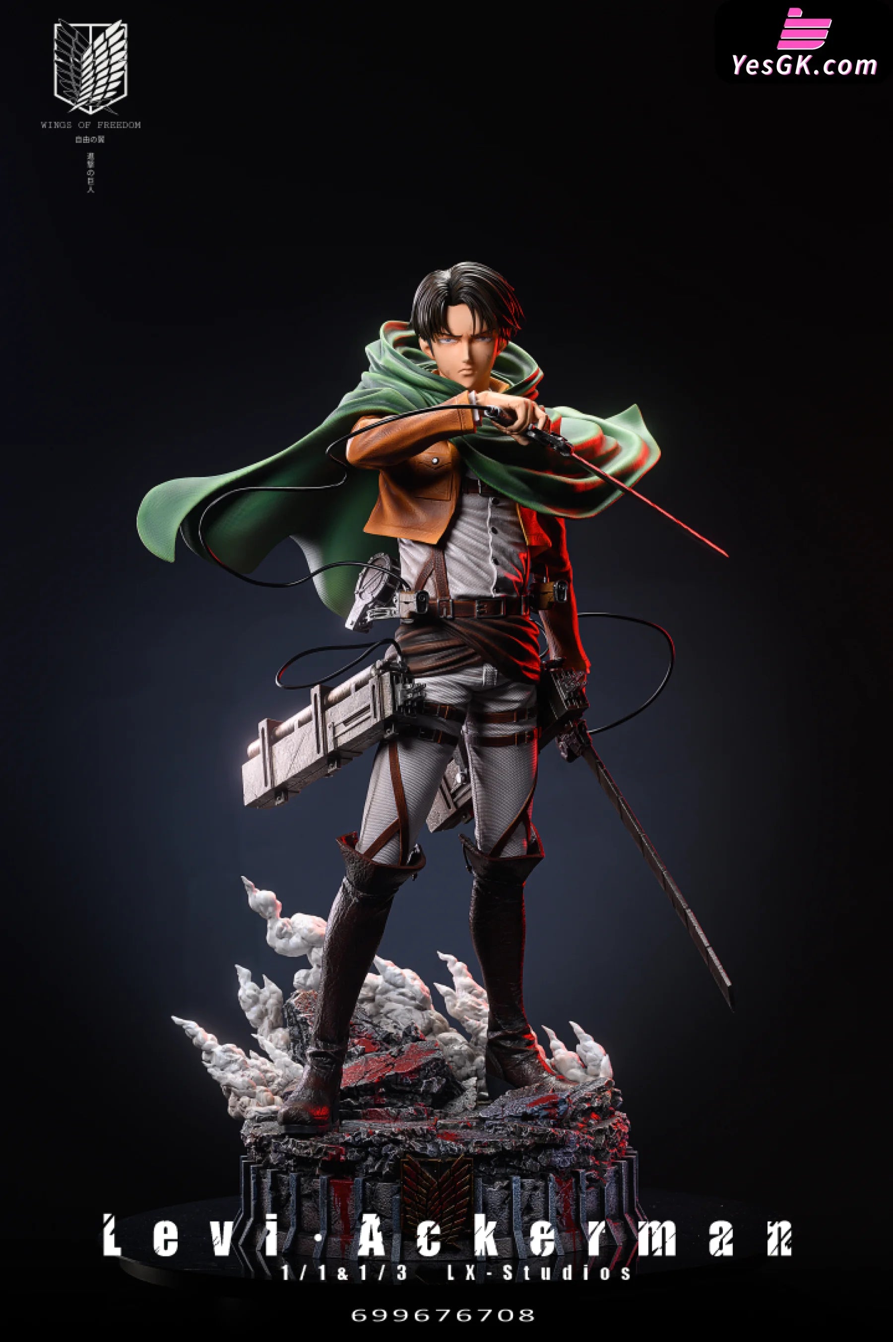 Attack on Titan 1/1 Levi Ackerman Statue - LX Studio [In-Stock Attack on Titan 1/1 Levi Ackerman Statue - LX Studio [In-Stock