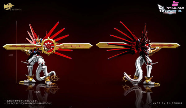 Digimon Savers Main Character Evolution Chain Series Agumon & Daimon Masaru Resin Statue - T1