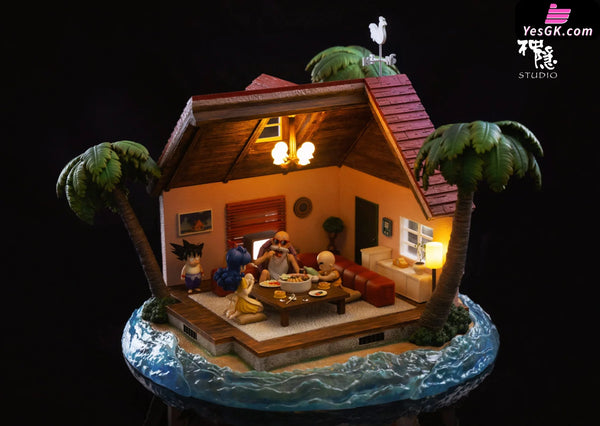 Dragon Ball Food Series Kame House is open for dinner Son Goku & Master Roshi & Launch & Kuririn GK Statue - Shen Yin