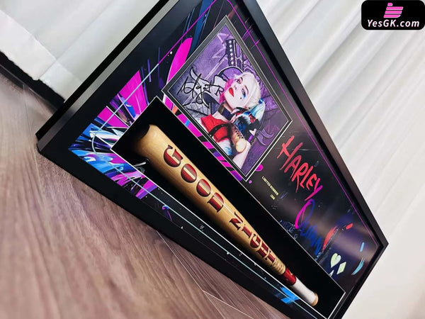 Dc Harley Quinn Baseball Bat Suicide Squad Collectible Signed Frame Statue - Qian Niao She Studio