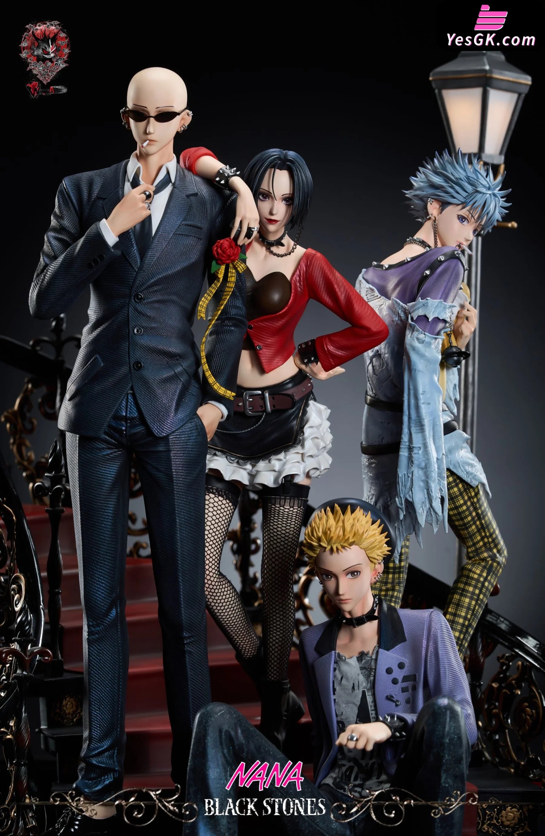 NANA 2.0-Black Stones バンド 樹脂 彫刻 フィギュア NANA 2.0 Black Stones Nana & Shinichi & Nobuo & Yasushi GK Statue