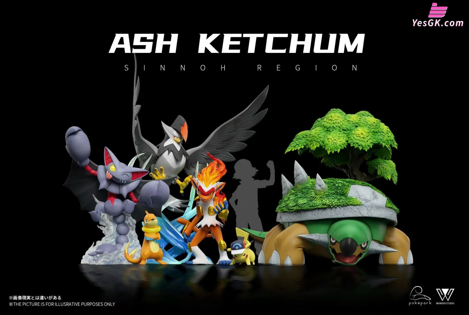 ash ketchum golden pokemon card price Pokémon Ash Ketchum Team #2 Sinnoh Region GK Statue