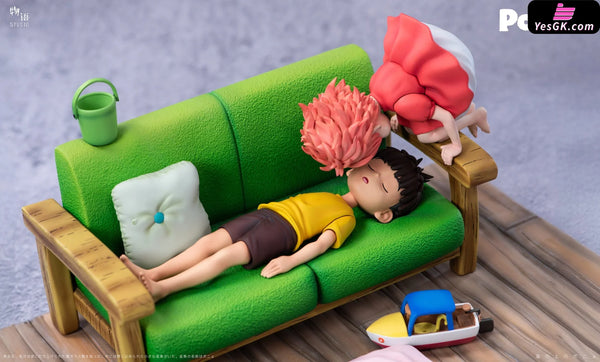 Ponyo on the Cliff Hayao Miyazaki Desktop Series 03 The Gentlest Companion Ponyo & Sosuke GK Statue - Wu Yu Studio