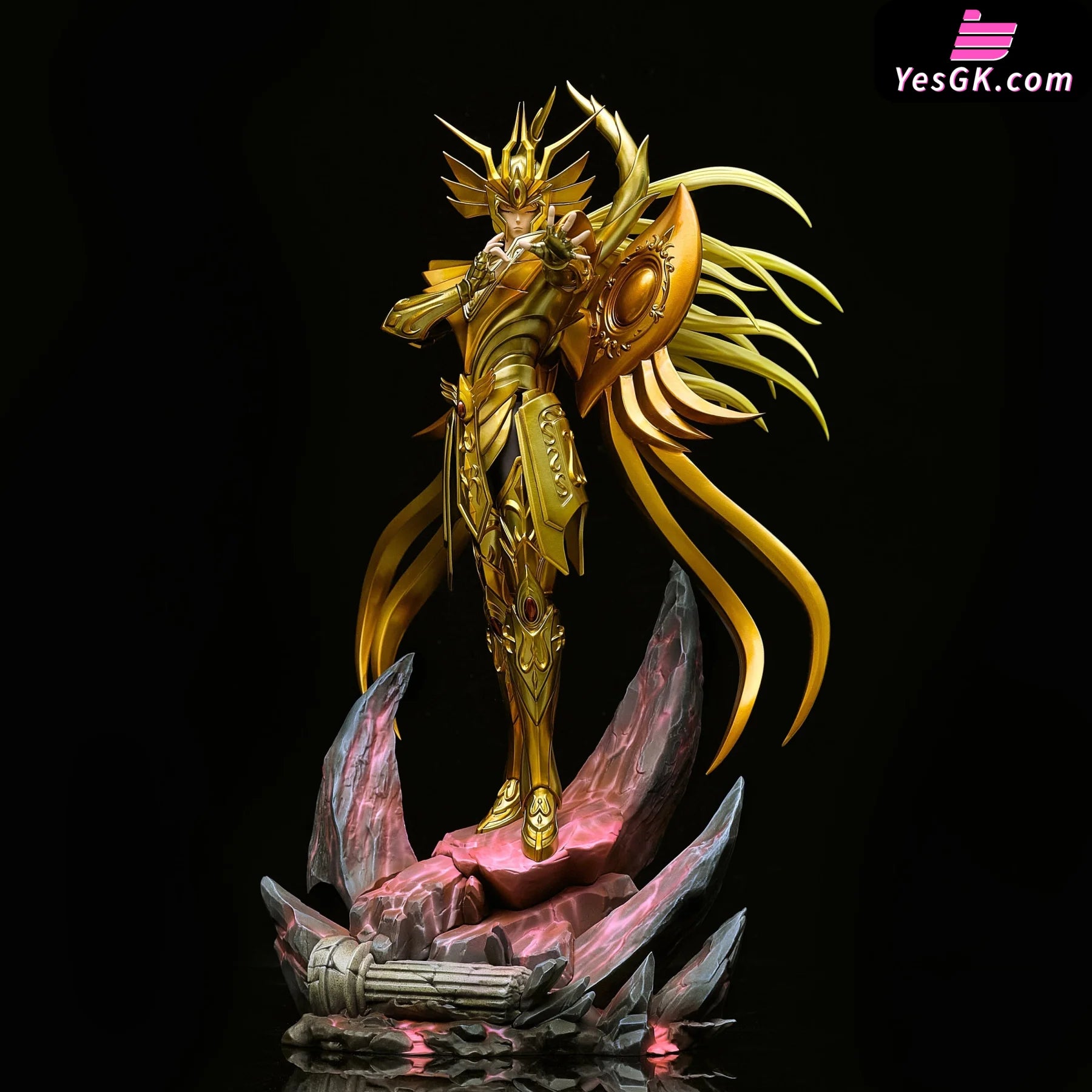 Saint Seiya soul of gold God Cloth Capricorn Shura Resin Statue - Wood –  YesGK