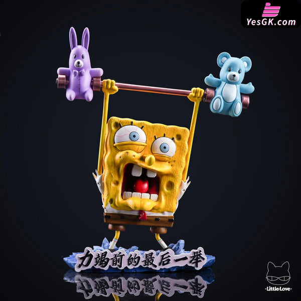 Weightlifting Spongebob Squarepants Last Lift Before Failure Resin Statue - Little Love Studio