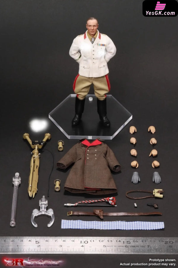 1/12 Army Field Marshal Desert Fox Rommel Articulated Action Figure TG80004 - 3R Studio [Pre-Order] Deposit Original