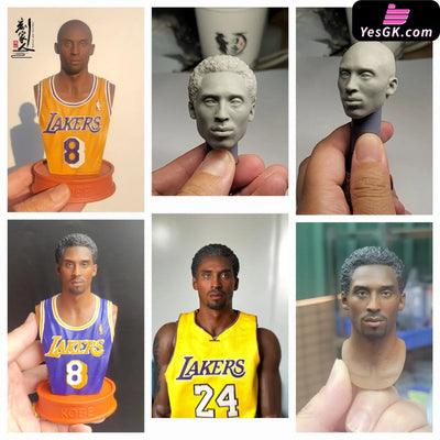 1/6 Kobe Head Sculpture CFTH01-ABCD White Model & Paint Figure - Carving Family Toys Studio [Pre-Order] Sports Stars