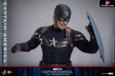 1/6 Scale Captain America (Stealth S.T.R.I.K.E. Suit) 2.0 Collectible Figure MMS783 (Licensed) - Hottoys Studio