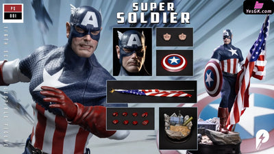 Marvel 1/6 scale super soldier Captain America figure PS001 - Power Studio [Pre-Order] Deposit MARVEL
