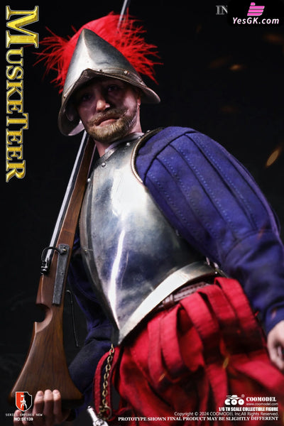 1/6 SE138 & SE139 SERIES OF EMPIRES - SPANISH CONQUISTADOR MUSKETEER SERGEANT (Licensed) Action Figure - COOMODEL