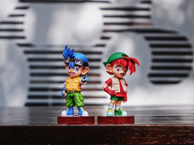 Bakusou Kyoudai Let’s & Go!! - Retsu Seiba & Go Seiba GK Statue - ToyBirds Studio [In-Stock]