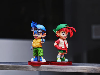 Bakusou Kyoudai Let’s & Go!! - Retsu Seiba & Go Seiba GK Statue - ToyBirds Studio [In-Stock]