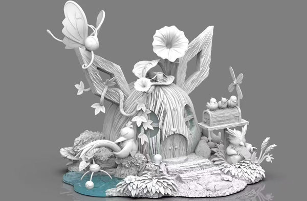 Pokémon Eevee's Hut Ecosystem 1/20 GK Statue - Ling Feng Ge Studio [Pre-Order]