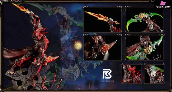 5V5 Battle Series 001 Fearless Warrior VS Undead Bloodfang Thief With LED World of Warcraft Statue - Black Rock Studio