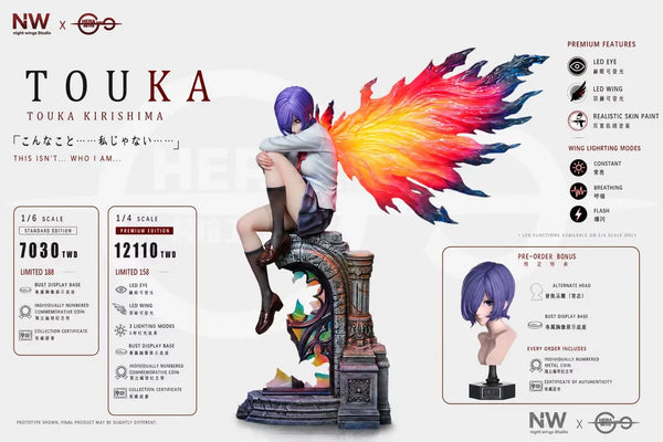 Tokyo Ghoul Touka Kirishima Statue - Night Wing Studio x HeRa Studio