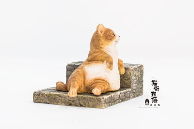 Original The Story of Cat Series LazyCat Orange Cat & Piebald Cat & Black Cat Statue - WeArtDoing Studio [In-Stock]