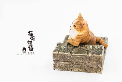 Original The Story of Cat Series LazyCat Orange Cat & Piebald Cat & Black Cat Statue - WeArtDoing Studio [In-Stock]