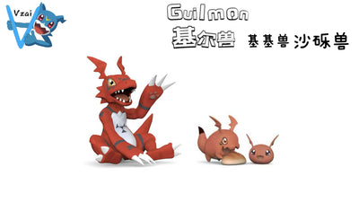 Digimon Beast Tamer 03 #1 Growth and Infancy Evolutionary Chain Series Guilmon & Gigimon & Jyarimon MH GK Statue - Vzai Studio [Pre-Order]