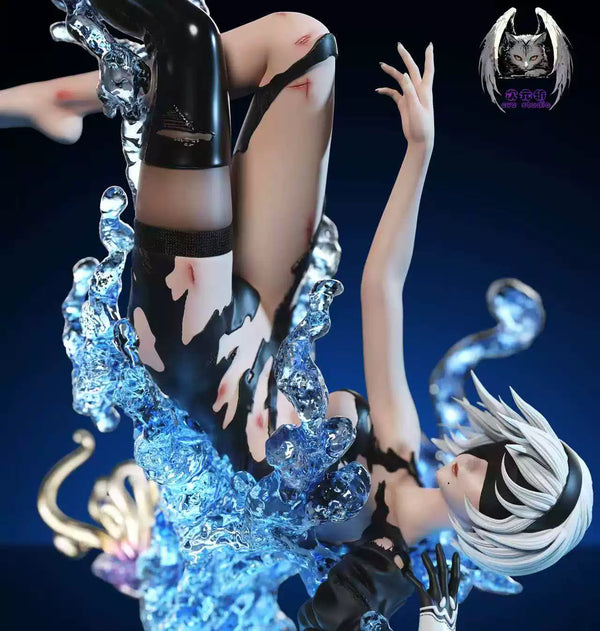 NieR: Automata Falling Series #1 Drowned C.C x 2B 1/4 GK Statue - CYZ Studio [Pre-Order]