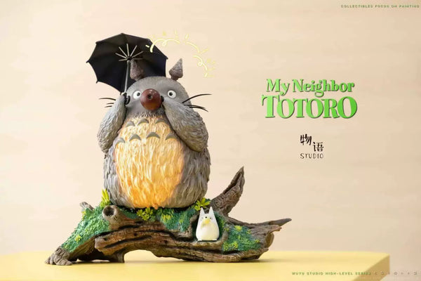 My Neighbor Totoro Hayao Miyazaki Desktop Series 07 Totoro Playing the Flute GK Statue - Wu Yu Studio [In-Stock]