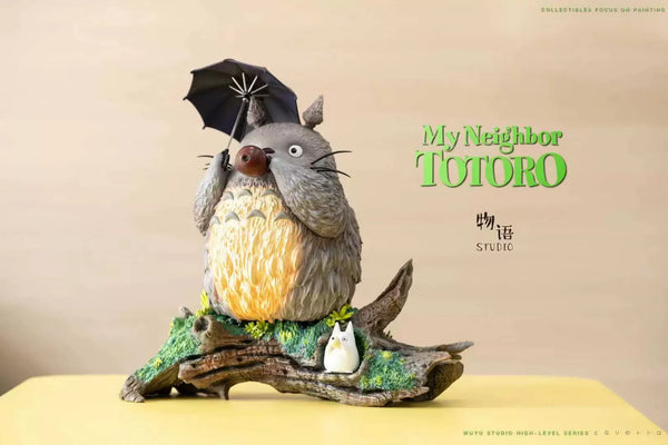 My Neighbor Totoro Hayao Miyazaki Desktop Series 07 Totoro Playing the Flute GK Statue - Wu Yu Studio [In-Stock]