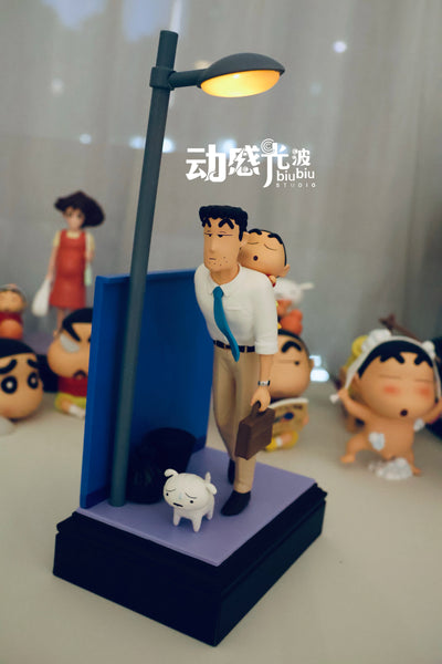 Crayon Shin-chan Scene Series #3 Hiroshi & Shinnosuke GK Statue - BiuBiu Studio [In-Stock]