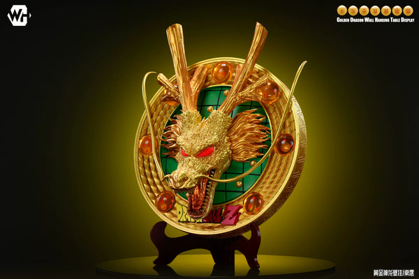 Dragon Ball Golden Shenlong 3D 3D Relief-carved Home Decor Wall-mounted Tableware GK Statue - WH Studio [Pre-Order]