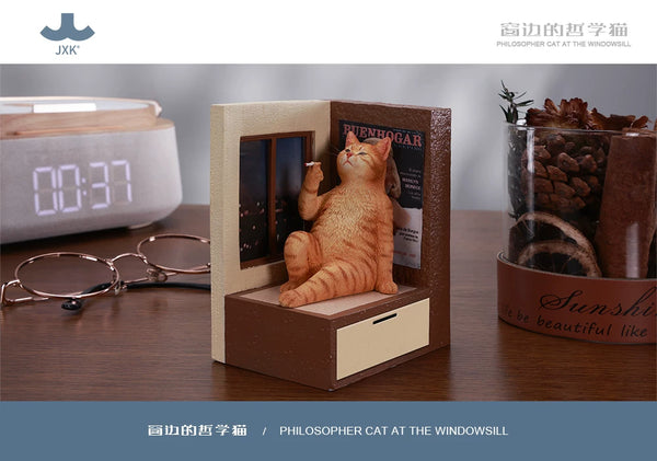 Philosopher Cat at the Windowsill Licensed Statue - JXK Studio [Pre-Order]