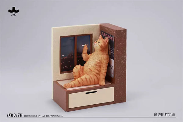 Philosopher Cat at the Windowsill Licensed Statue - JXK Studio [Pre-Order]