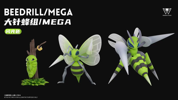 Pokémon Beedrill Evolution Group & Mega Beedrill 1/20 GK Statue - Wonder Studio [Pre-Order]