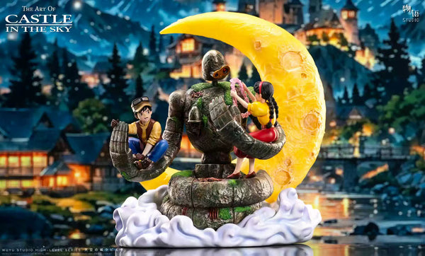 Castle in the Sky Embrace of Love Miyazaki Hayao Desktop Series 06 Laputian Robo & Sheeta & Pazu GK Statue - Wu Yu Studio [Pre-Order]