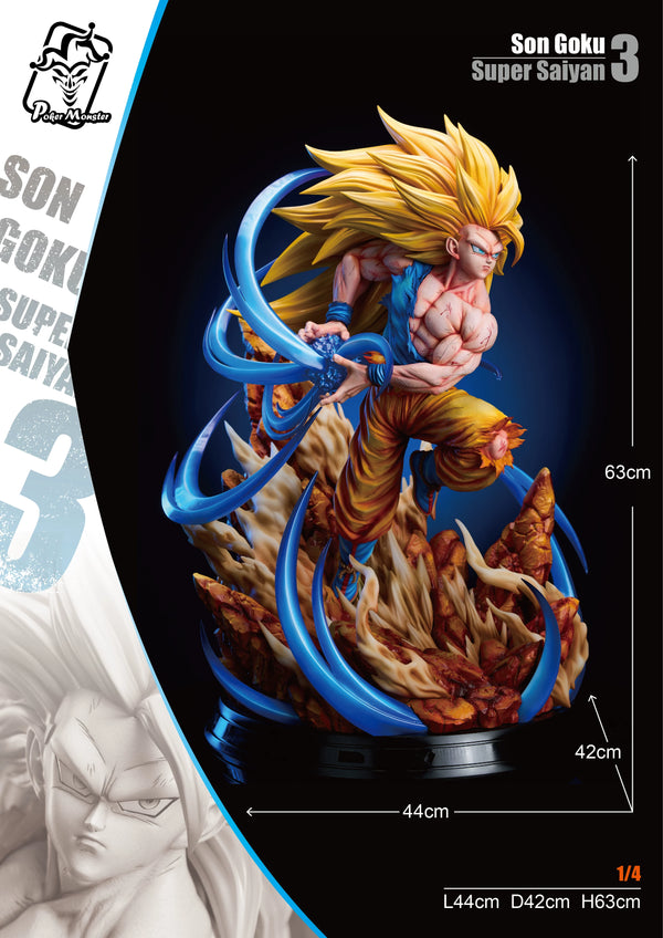 Dragon Ball #2 Super Saiyan 3 1/4 GK Statue - ZY Studio & Poker Monster Studio [Pre-Order]