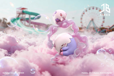 Pokémon Pokédex Series Evolution Group #517 Munna #518 Musharna 1/20 GK Statue - JB Studio [Pre-Order]