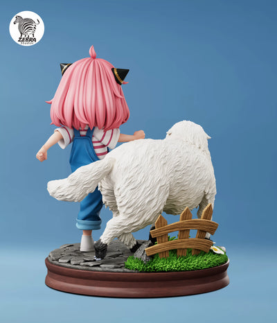 Spy x Family Anya & Bond Looking Left GK Statue - Zebra Studio [Pre-Order]