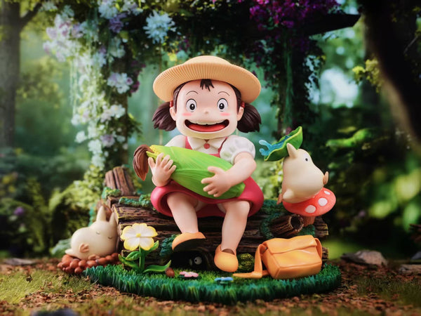 My Neighbor Totoro Hayao Miyazaki's Ecological Scene Mei Holding Corn GK Statue - Long Miao Studio [In-Stock]
