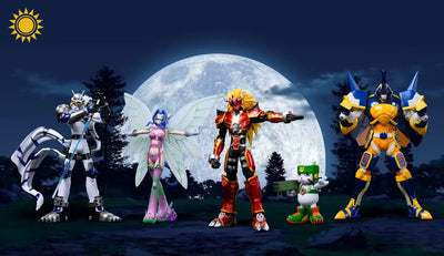 Digimon Agnimon & Wolfmon & Blitzmon & Fairymon & Chackmon GK Statue - Sun Toys Studio [Pre-Order]