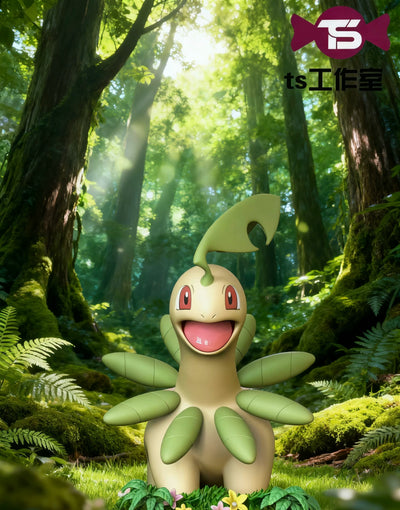 Pokémon Chikorita & Angry Bayleef & Esurient Chespin GK Statue - TS Studio [Pre-Order]