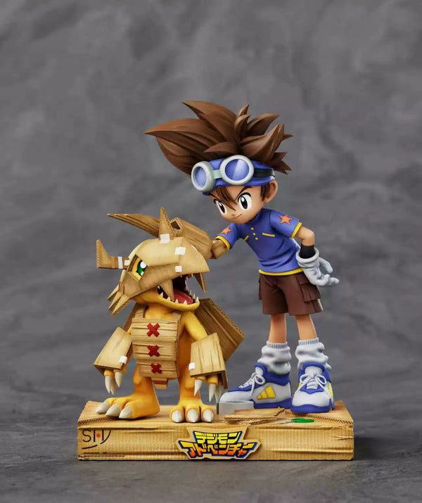 Digimon Childhood Cardboard Character #1 Taichi & Agumon 1/12 GK Statue - BACKLIGHTING Studio [Pre-Order]