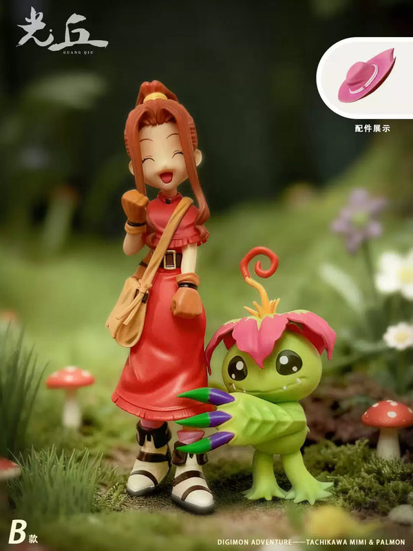 Digimon Group Photo of the Main Characters #1 Mimi Tachikawa & Palmon GK Statue - Guang Qiu Studio [In-Stock]