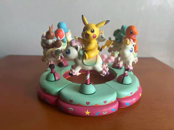 Pokémon Amusement Park Series Carousel #7 Legendary beasts Mew & Celebi & Jirachi GK Statue - Sun Studio [Pre-Order]
