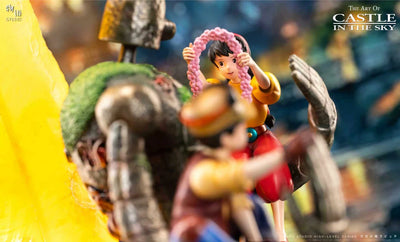 Castle in the Sky Embrace of Love Miyazaki Hayao Desktop Series 06 Laputian Robo & Sheeta & Pazu GK Statue - Wu Yu Studio [Pre-Order]
