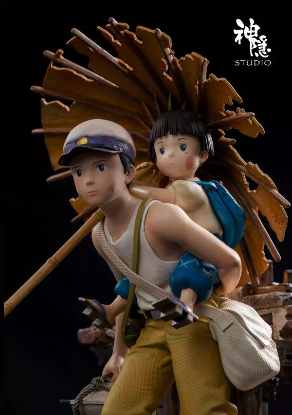 Grave of the Fireflies Silhouette Moments Series Glimmer Under a Broken Umbrella GK Statue - Shen Yin Studio [Pre-Order]