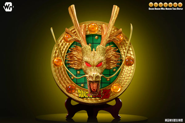 Dragon Ball Golden Shenlong 3D 3D Relief-carved Home Decor Wall-mounted Tableware GK Statue - WH Studio [Pre-Order]