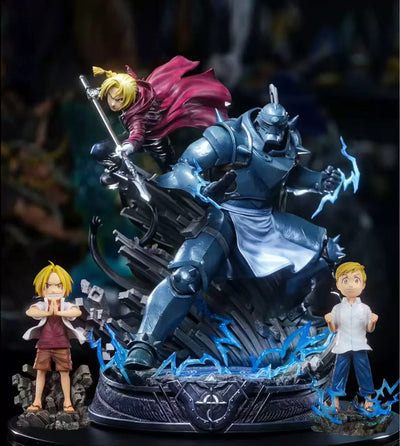 Fullmetal Alchemist Edward Elric & Alphonse Elric GK Statue - Qi Chen Studio [In-Stock]