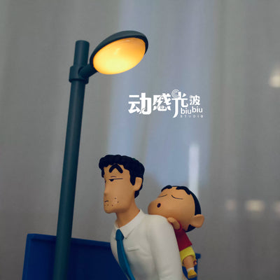 Crayon Shin-chan Scene Series #3 Hiroshi & Shinnosuke GK Statue - BiuBiu Studio [In-Stock]